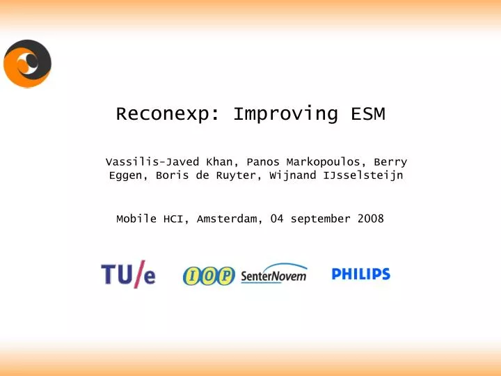 reconexp improving esm