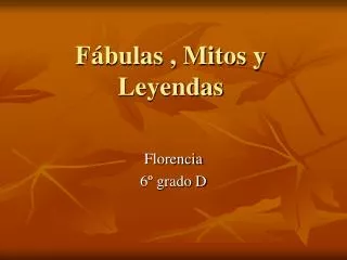 f bulas mitos y leyendas
