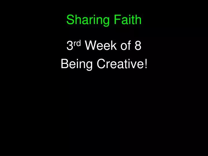 sharing faith