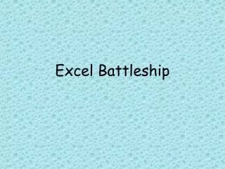 Excel Battleship