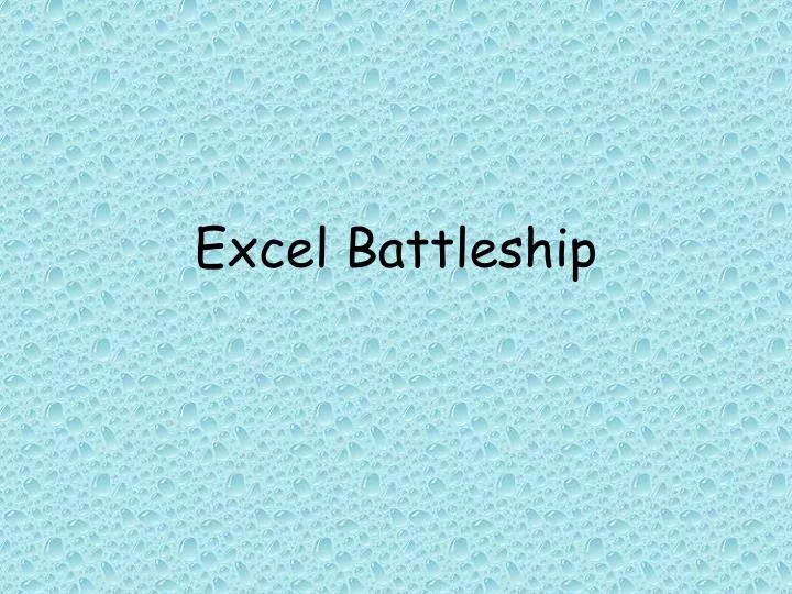 excel battleship
