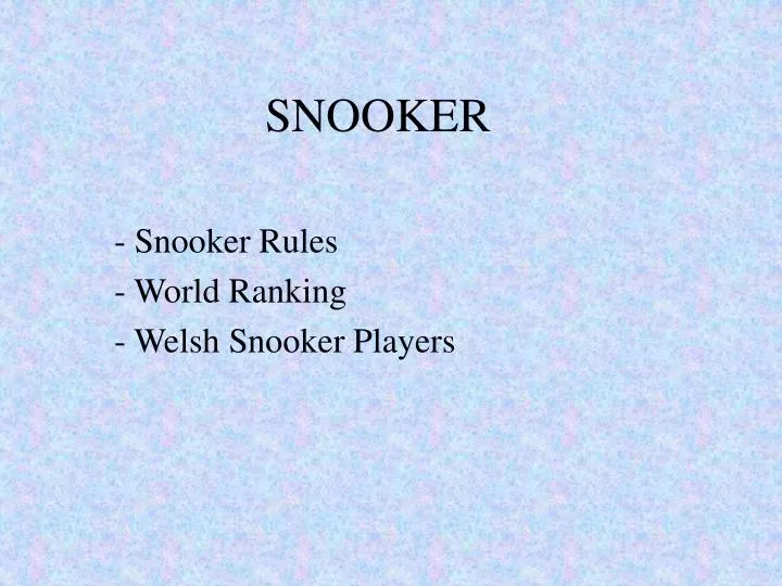 snooker