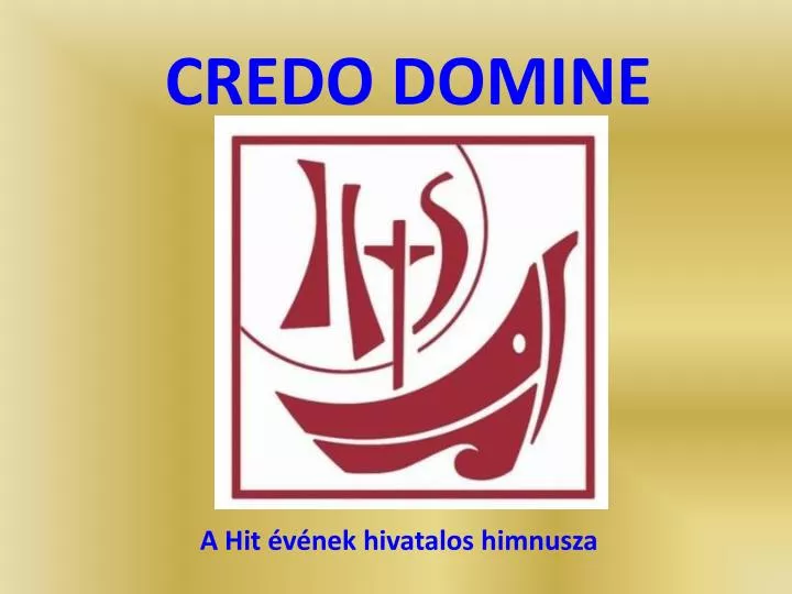 credo domine