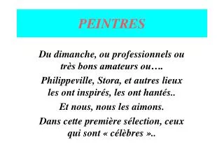 peintres