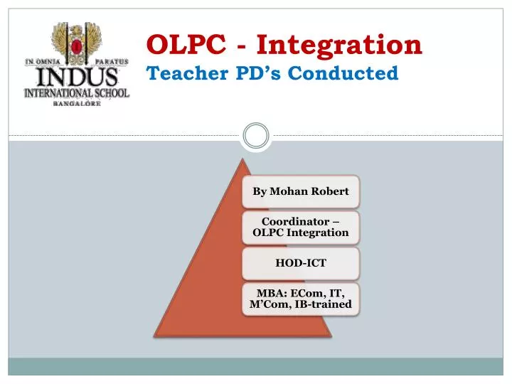 olpc integration teacher pd s conducted