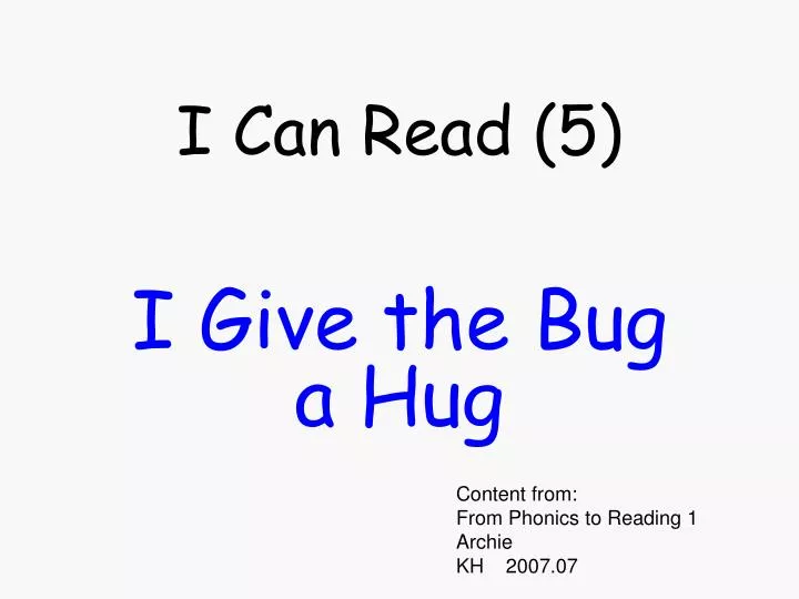 i can read 5