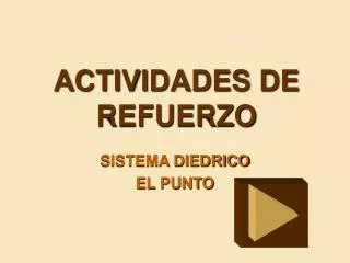 actividades de refuerzo