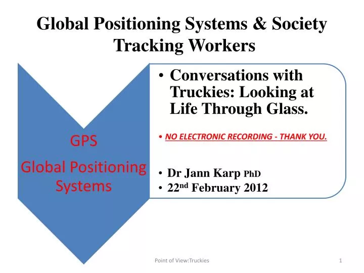 global positioning systems society tracking workers