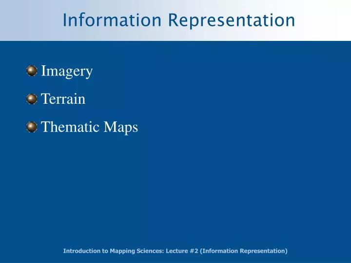 information representation