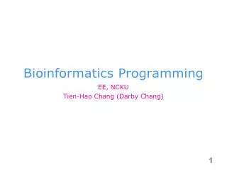 bioinformatics programming