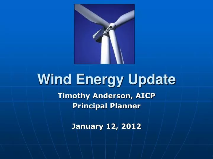 wind energy update