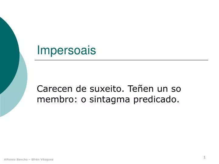 impersoais