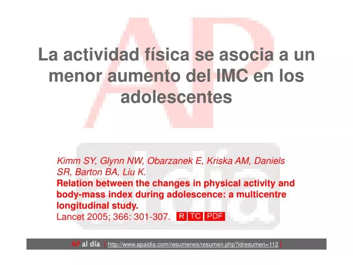 la actividad f sica se asocia a un menor aumento del imc en los adolescentes