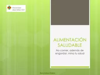 PPT - ALIMENTACION SALUDABLE PowerPoint Presentation, Free Download ...