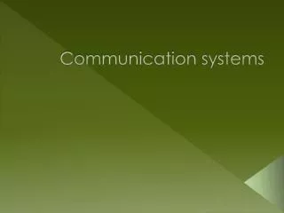 Communication systems