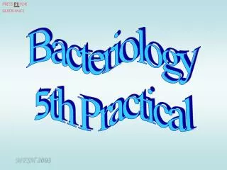 Bacteriology 5th Practical