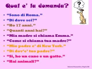 qual e la domanda
