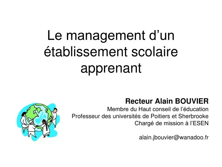 le management d un tablissement scolaire apprenant