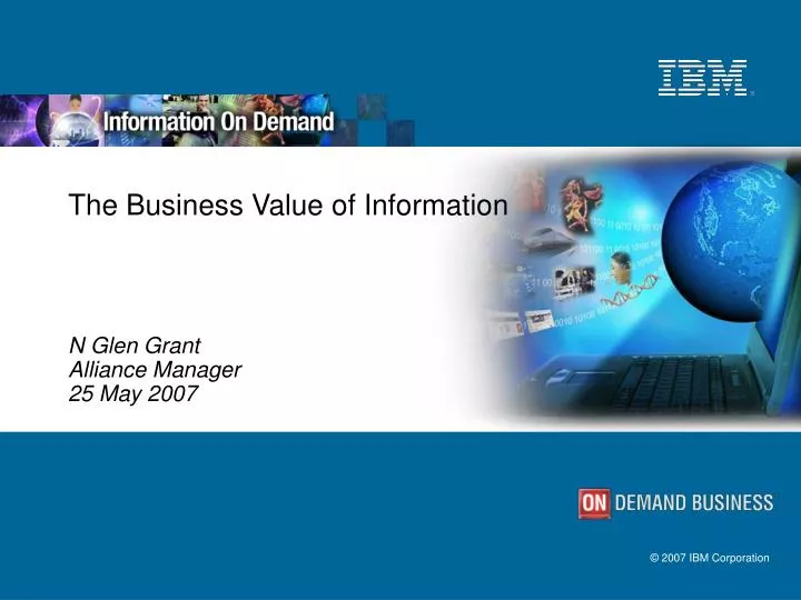 the business value of information