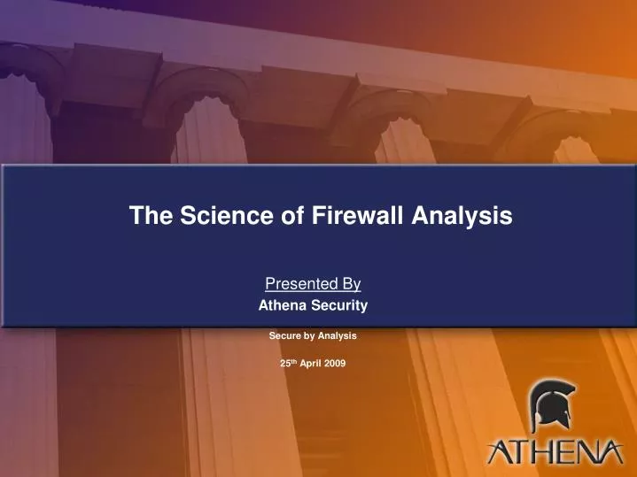 the science of firewall analysis