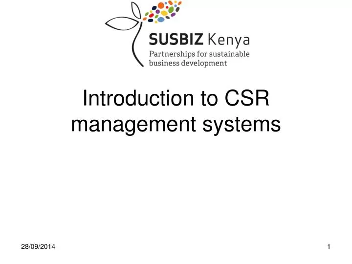 introduction to csr management systems