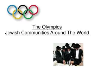 The Olympics Jewish Communities Around The World