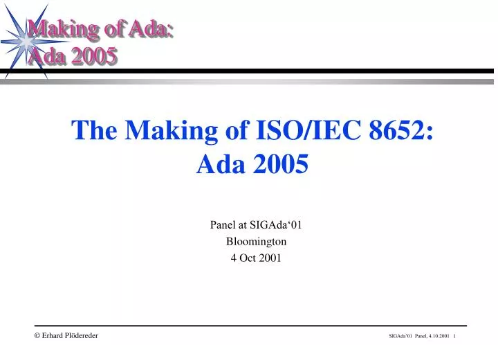 the making of iso iec 8652 ada 2005