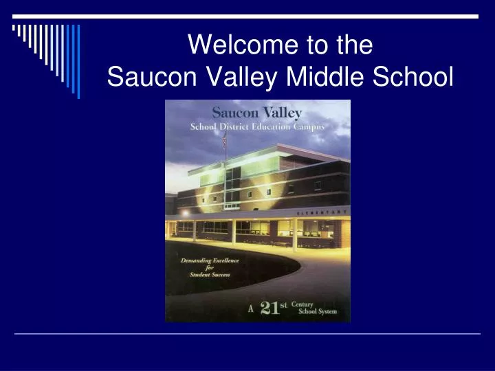 welcome to the saucon valley middle school