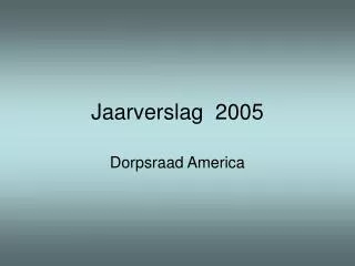 jaarverslag 2005