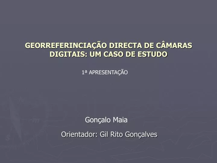 georreferincia o directa de c maras digitais um caso de estudo