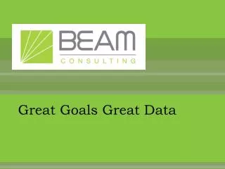 Great Goals Great Data