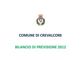 comune di crevalcore bilancio di previsione 2012