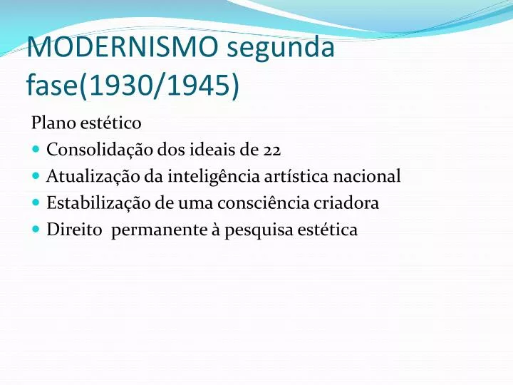 modernismo segunda fase 1930 1945