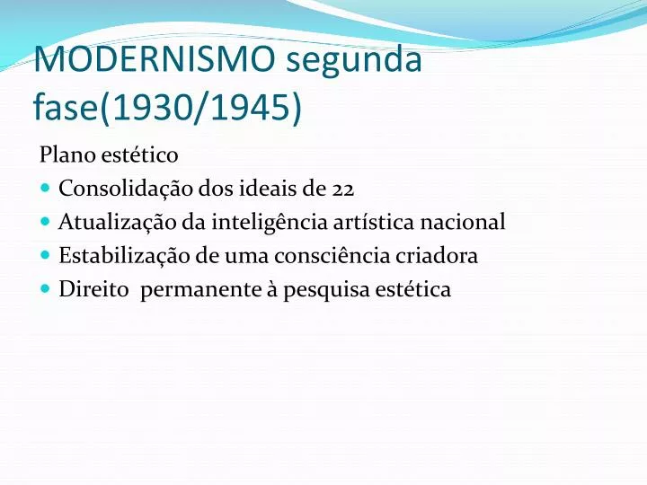 PPT - Exercícios 2ª Fase modernismo PowerPoint Presentation, free download  - ID:2265205