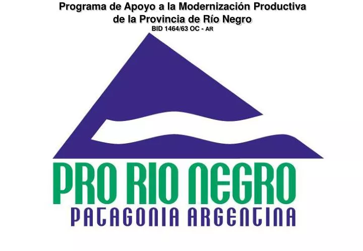 programa de apoyo a la modernizaci n productiva de la provincia de r o negro bid 1464 63 oc ar