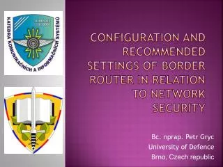 Configuration and recommended settings of border router in relation to network security