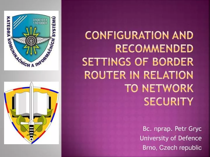 configuration and recommended settings of border router in relation to network security