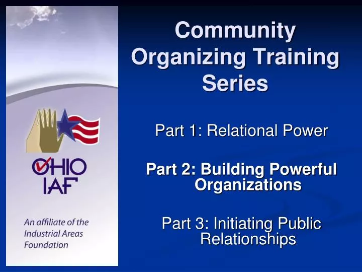 community organizing training series