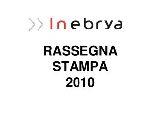 rassegna stampa 2010
