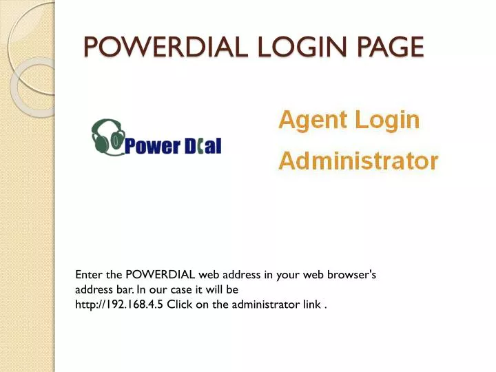 powerdial login page