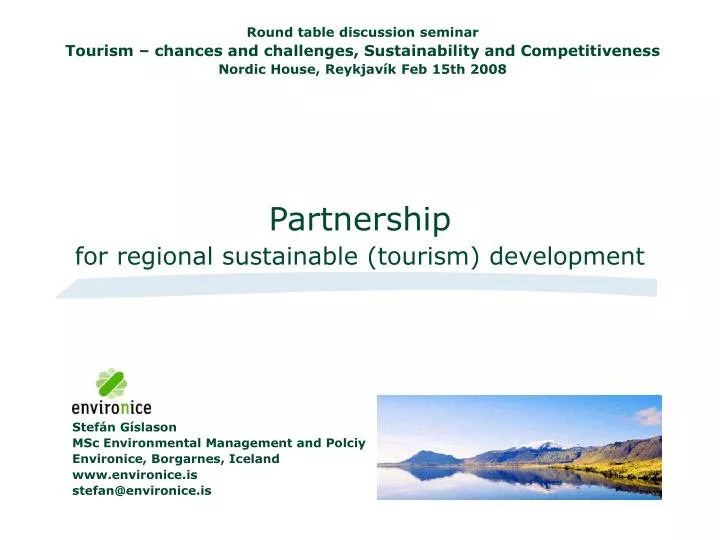 partnership for regional sustainable tourism development