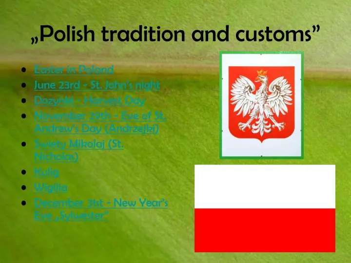 polish tradition and customs