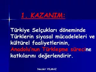 1 kazanim