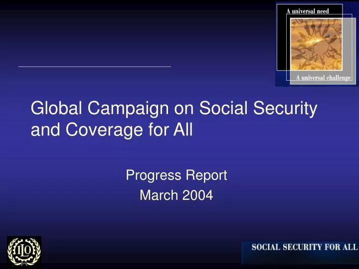 global campaign on social security and coverage for all