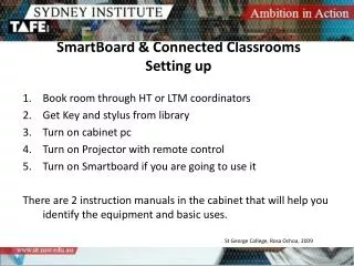 SmartBoard &amp; Connected Classrooms Setting up