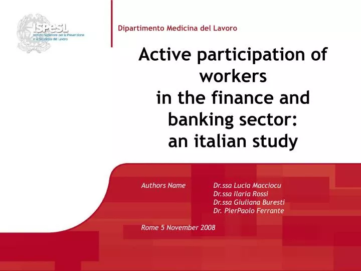active participation of workers in the finance and banking sector an italian study