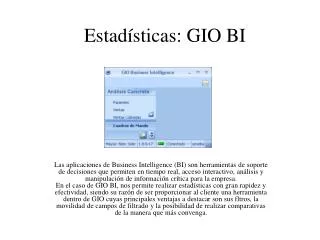 estad sticas gio bi