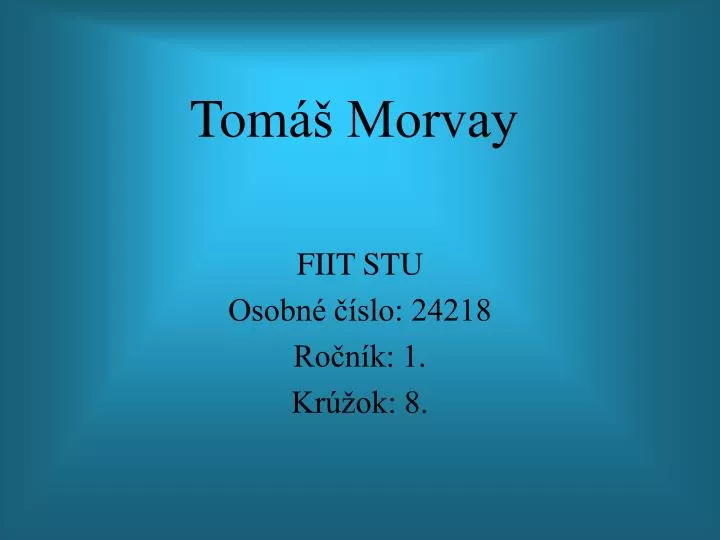 tom morvay