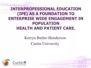 Kerryn Butler-Henderson Curtin University