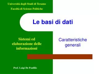 le basi di dati